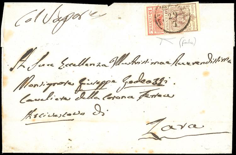 1854 - 15 cent. rosso carminio, I ... 