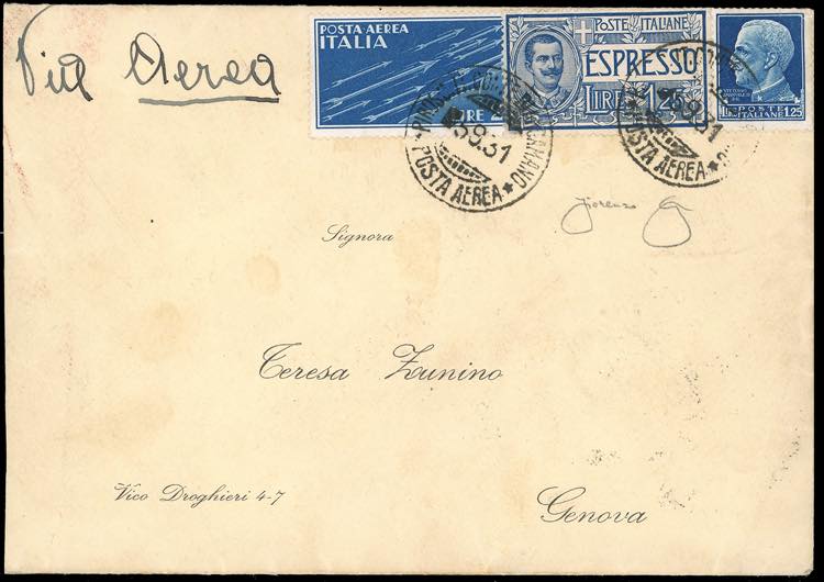 1931 - 2 lire posta aerea, 1,25 ... 