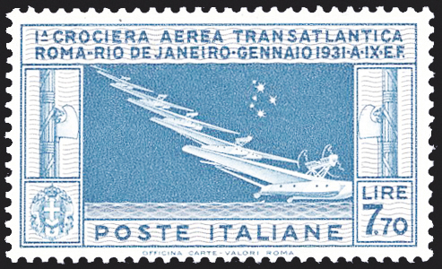 1930 - 7,70 lire Crociera Balbo ... 