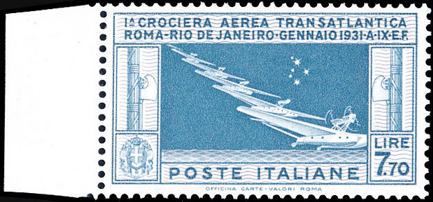 1930 - 7,70 lire Crociera Balbo ... 