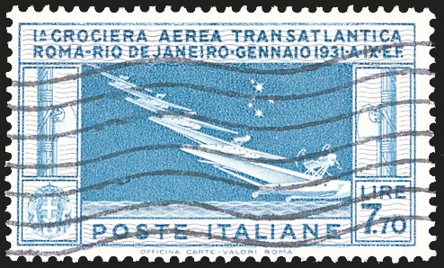 1930 - 7,70 lire Crociera Balbo ... 