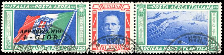 1933 - 5,25 + 44,75 lire Trittico ... 