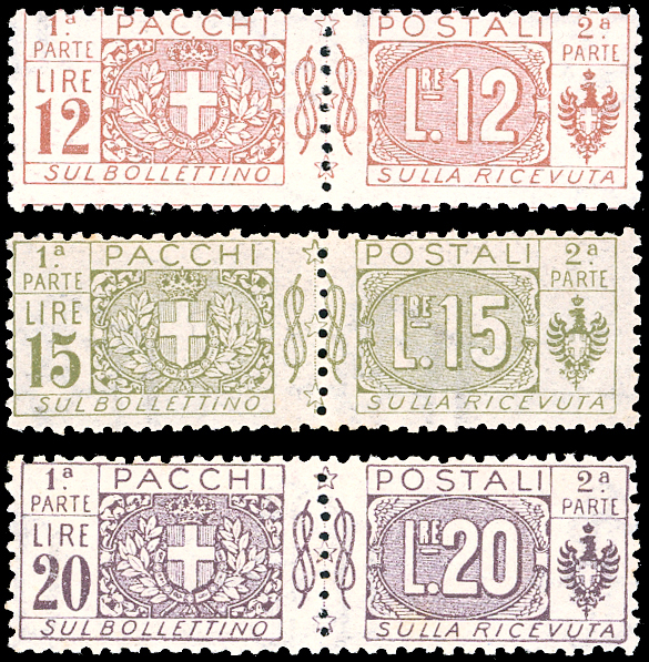 1922 - 12 lire, 15 lire e 20 lire ... 