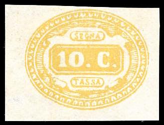 1863 - 10 cent. giallo (1), nuovo, ... 