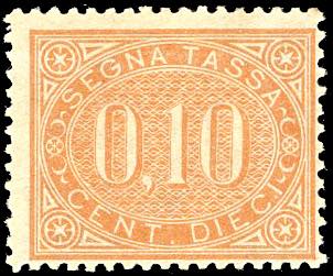 1869 - 10 cent. bruno arancio (2), ... 
