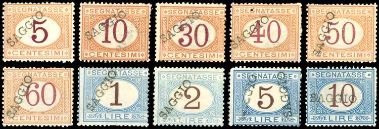 1870/74 - Soprastampati SAGGIO ... 