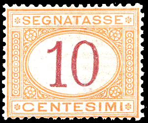 1870 - 10 cent. ocra e carminio ... 