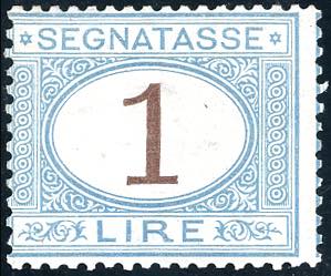 1870 - 1 lira azzurro chiaro e ... 