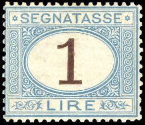 1870 - 1 lira azzurro chiaro e ... 