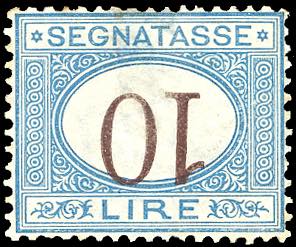 1874 - 10 lire azzurro e bruno, ... 