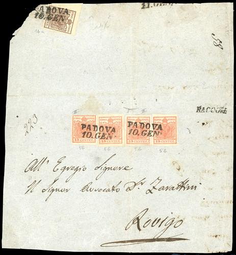 1852 - 15 cent. rosa carminio ... 