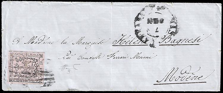 1859 - 10 cent. rosa, punto dopo ... 