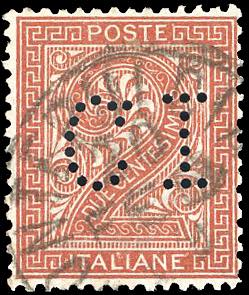 1887 - 1 cent. su 2 cent. De La ... 