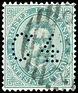 1887 - 4 cent. su 5 cent. Umberto ... 