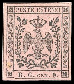 1853 - 9 cent. violetto grigio, ... 