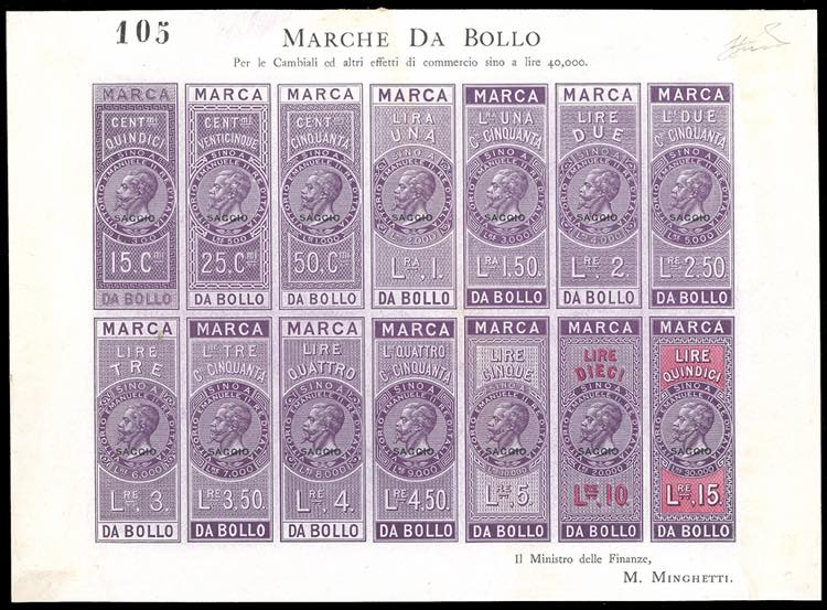 1862 - Marche da bollo per ... 