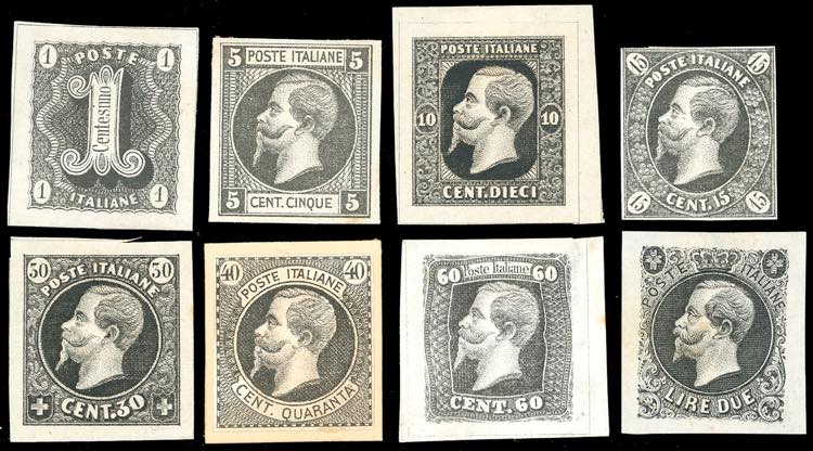 1863 - Saggi Ronchi, otto valori, ... 