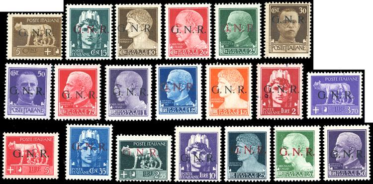 1944 - Soprastampati G.N.R., ... 