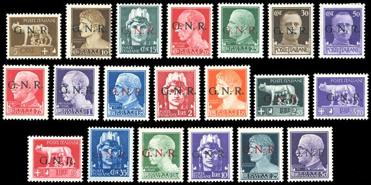 1944 - Soprastampati G.N.R., ... 