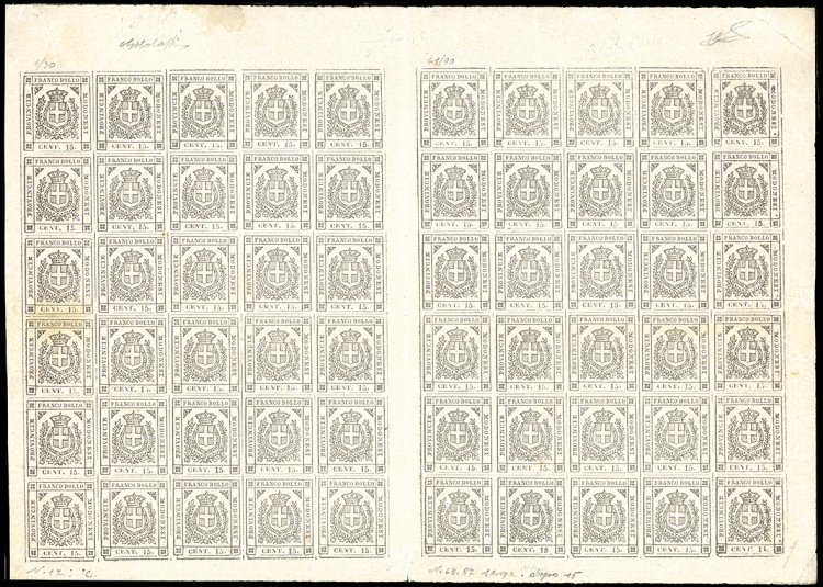 1859 - 15 cent. grigio (14), ... 