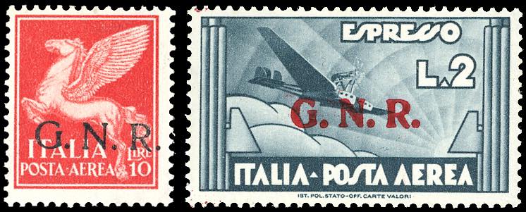 1944 - 10 lire e 2 lire ardesia, ... 