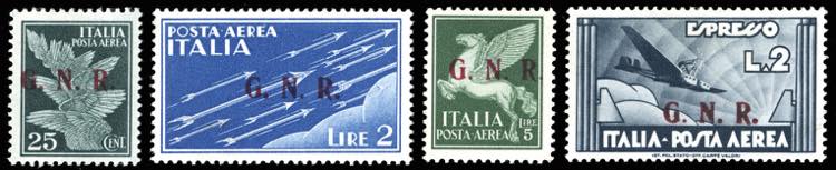 1943 - Soprastampati G.N.R. di ... 