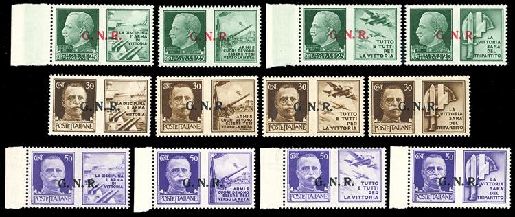 1944 - Soprastampati G.N.R., ... 