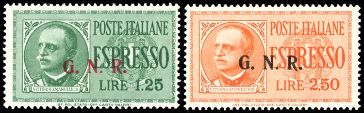1943 - Soprastampati G.N.R. di ... 