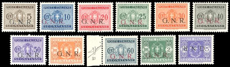 1943 - Soprastampati G.N.R. di ... 