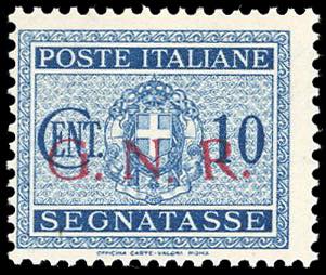 1943 - 10 cent. soprastampa G.N.R. ... 