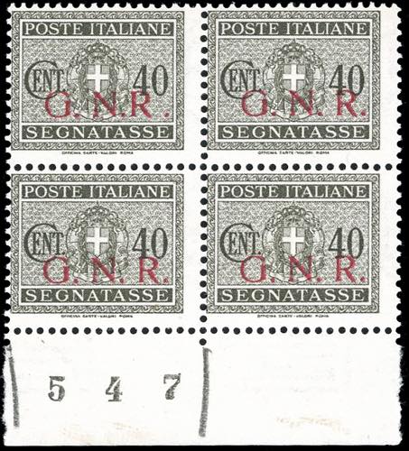 1943 - 40 cent. soprastampa G.N.R. ... 
