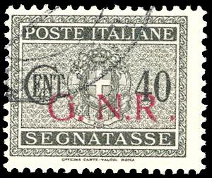 1943 - 40 cent. soprastampa G.N.R. ... 