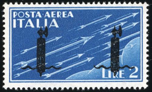 POSTA AEREA 1944 - 2 lire azzurro, ... 