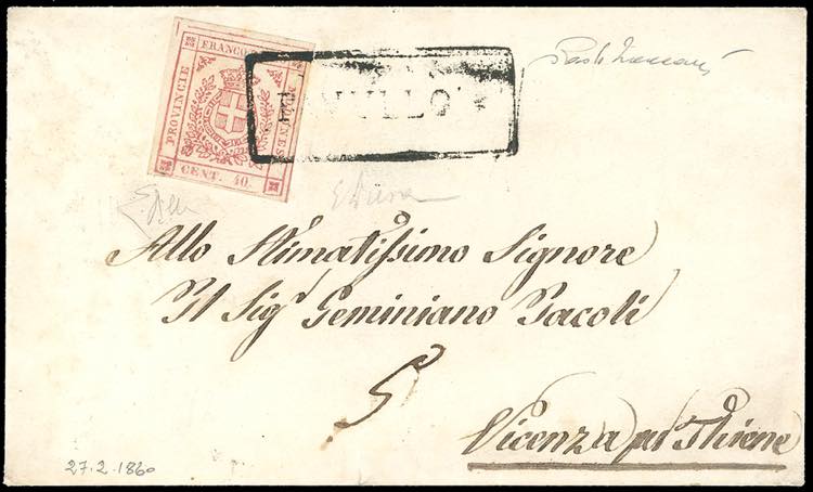 1859 - 40 cent. rosa carminio ... 