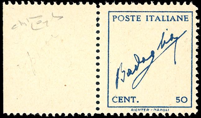1944 - 50 cent. azzurro Badoglio, ... 