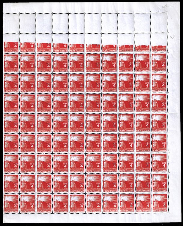 1945 - 4 lire Democratica, foglio ... 