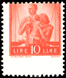 1947 - 10 lire arancio ... 