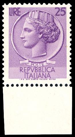 1955 - 25 lire Siracusana, senza ... 