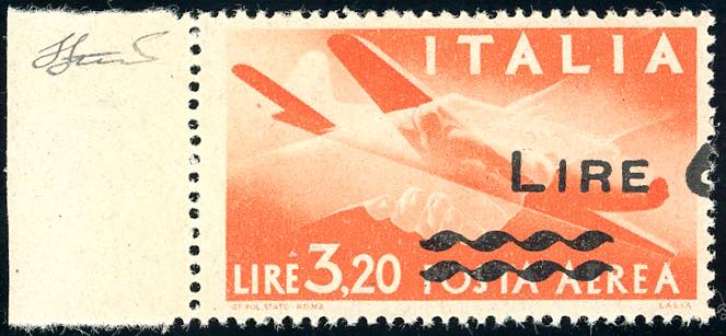 1947 - 6 lire su 3,20 lire, senza ... 