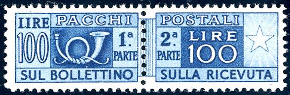 1950 - 100 lire dent. 14 x 13 1/4, ... 