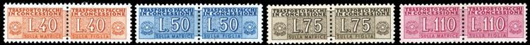 1955 - 40 lire, 50 lire, 75 lire e ... 