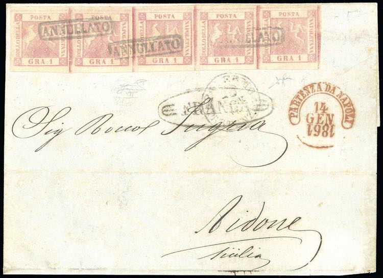 1861 - 1 grano rosa carminio, II ... 