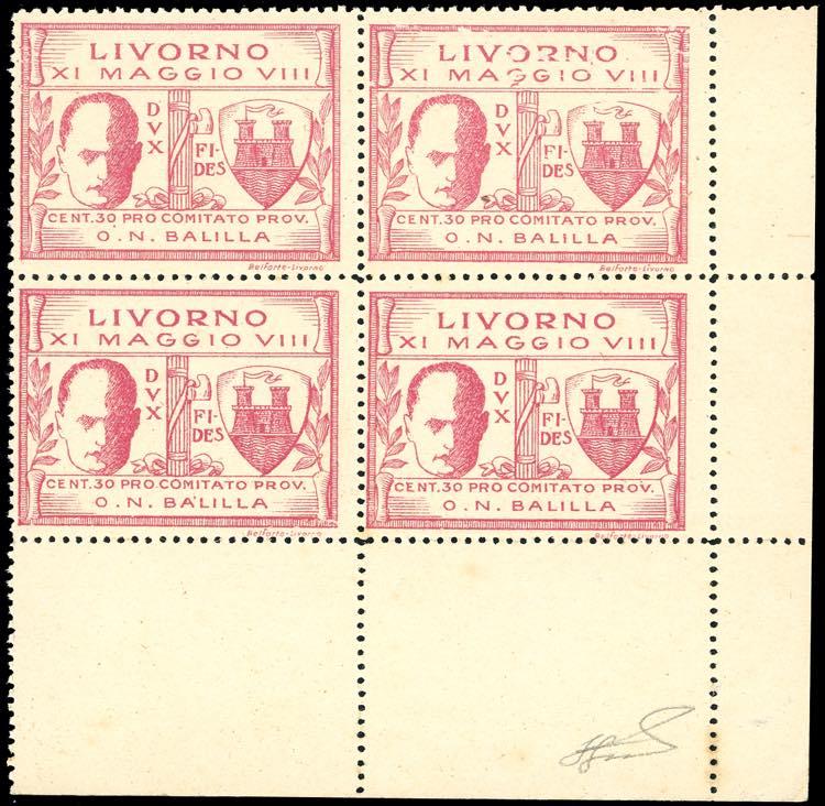 LIVORNO 1930 - 30 cent. Mussolini ... 