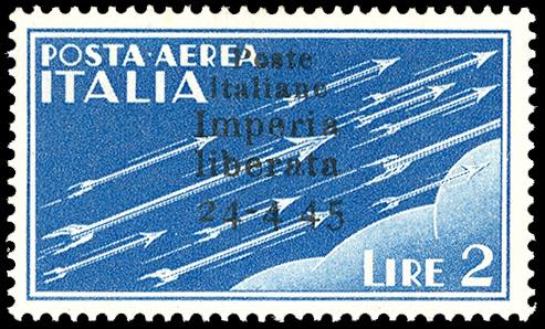 IMPERIA 1945 - 2 lire Posta Aerea, ... 