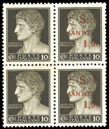 MANTOVA 1945 - 1,90 lire su 10 ... 