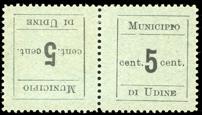 UDINE 1918 - 5 cent., coppia ... 