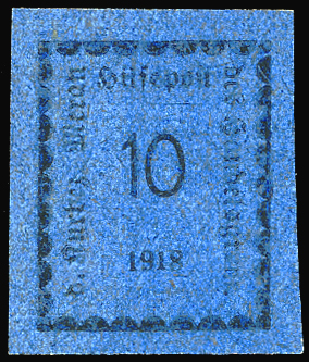 MERANO 1918 - 10 h. oltremare (3), ... 