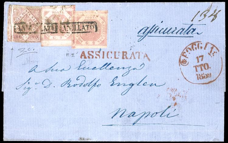 1859 - 20 grana rosa brunastro, I ... 
