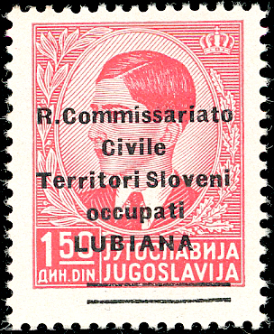 LUBIANA 1941 - 1,50 d. soprastampa ... 