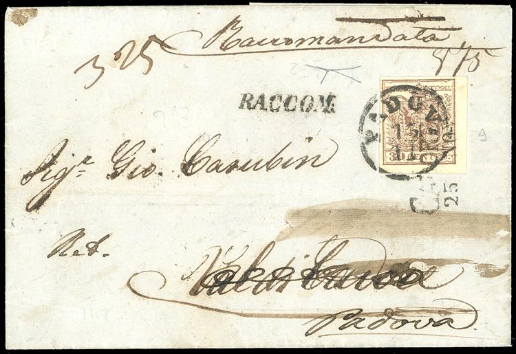 1853 - 30 cent. bruno scuro, II ... 